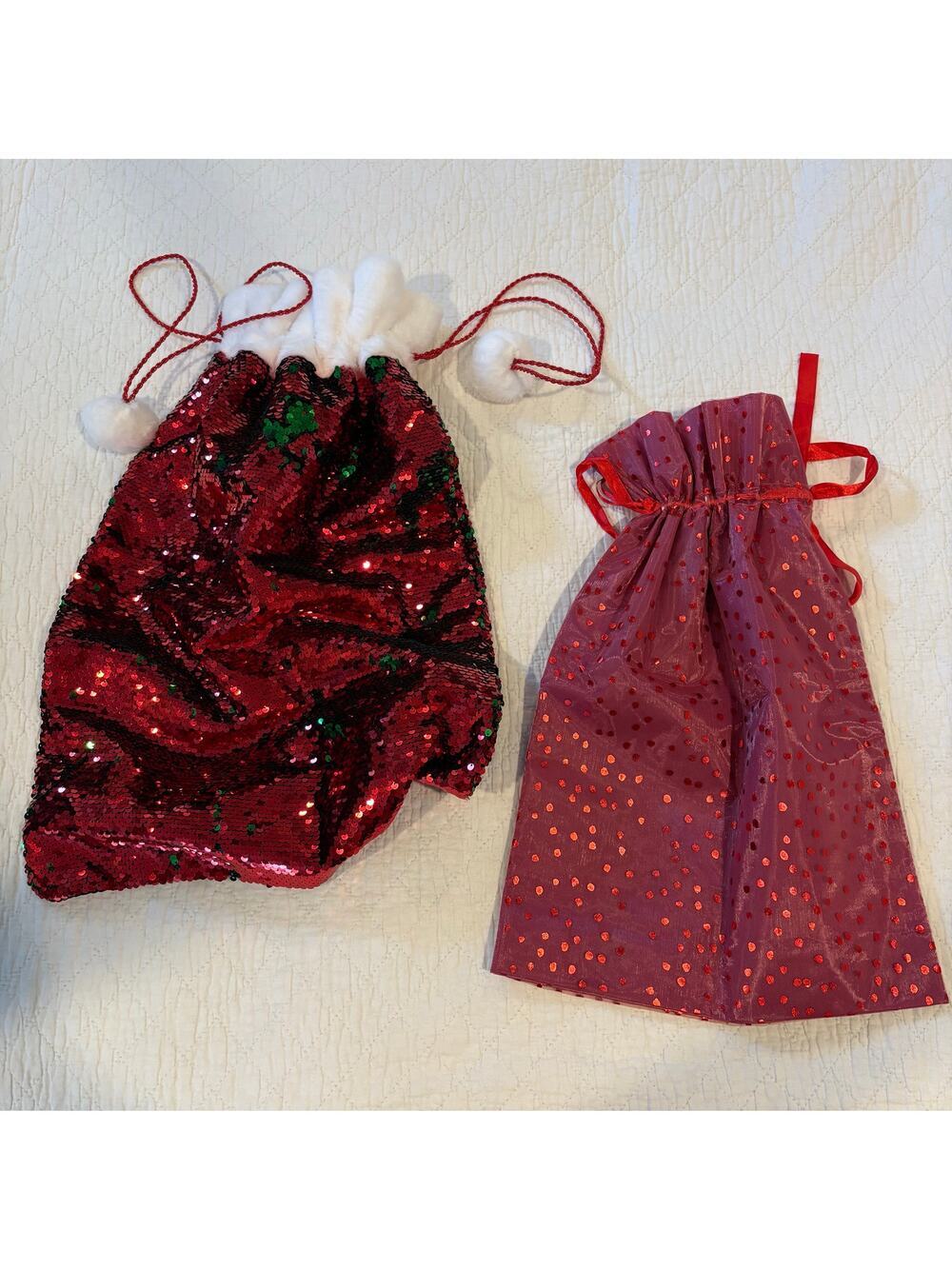 JMLE LLC & No Brand Christmas Holiday Reusable Drawstring Gift Bags/Santa Sacks